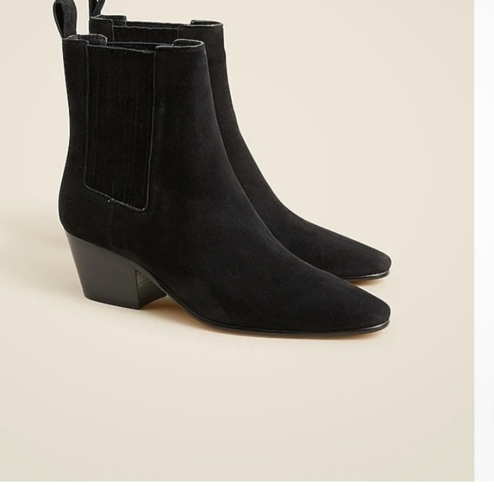 J Crew suede Piper western ankle boots NIB